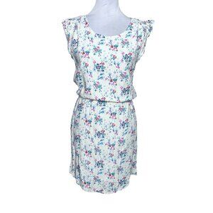 NWT H&M Floral White Light Cream Summer Dress Sz 2